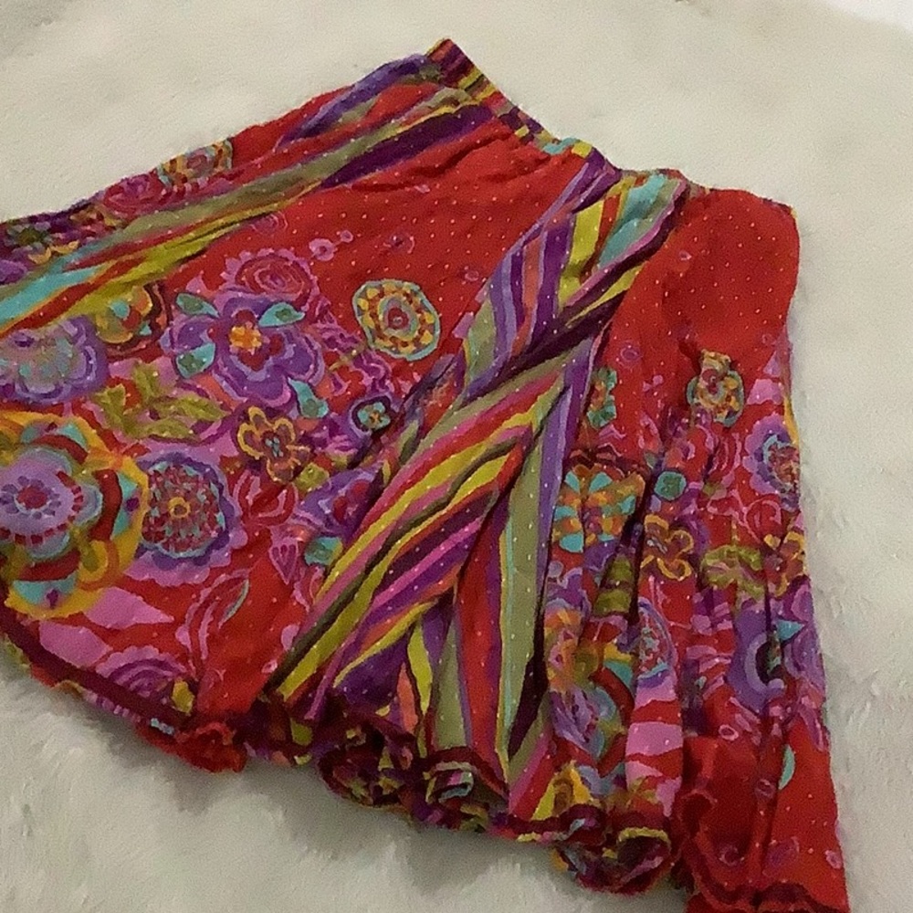 Soft surroundings colorful full summer skirt